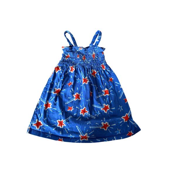 Hanna Andersson blue and red star print sleeveless dress - Picture 1 of 3